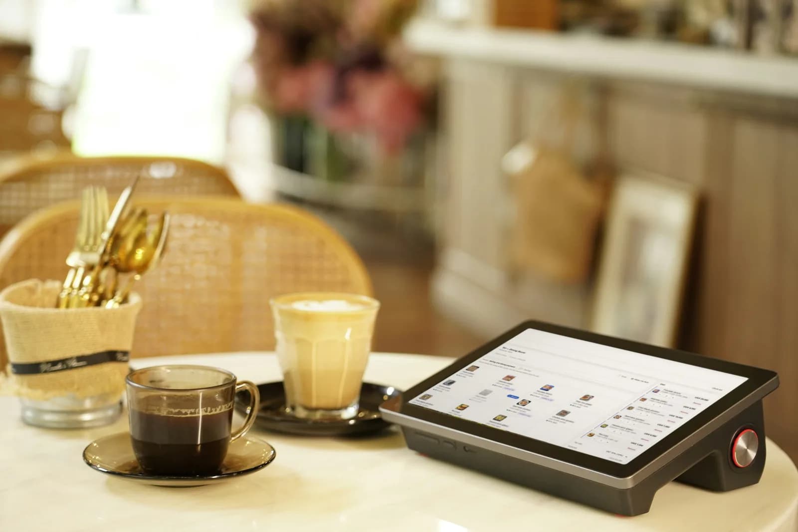 DAS POS for restaurants & canteens on a tablet